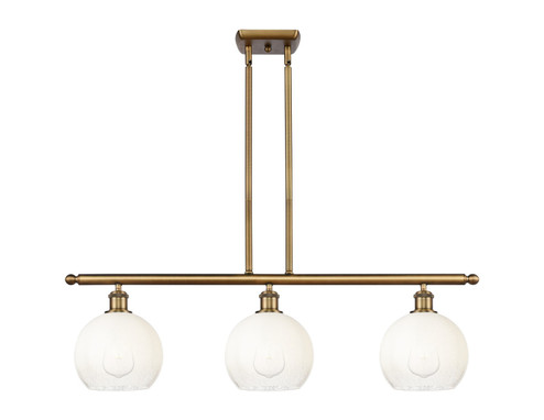 Ballston Three Light Island Pendant in Brushed Brass (405|516-3I-BB-G483-8OP)