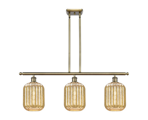Ballston Three Light Island Pendant in Antique Brass (405|516-3I-AB-G460-7ME)