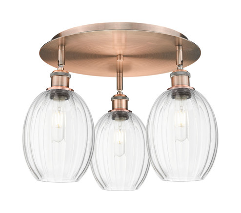 Ballston Three Light Semi-Flush Mount in Antique Copper (405|516-3C-AC-G459-6CL)