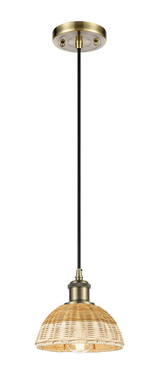 Ballston One Light Mini Pendant in Antique Brass (405|516-1P-AB-NBD2-75-NAT)