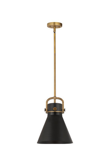 Downtown Urban One Light Mini Pendant in Brushed Brass (405|410-1SM-BB-M411-10BK)
