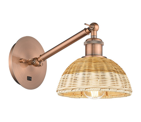 Ballston One Light Wall Sconce in Antique Copper (405|317-1W-AC-NBD2-75-NAT)