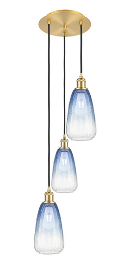Ballston Three Light Pendant in Satin Gold (405|113B-3P-SG-G480-6SB)