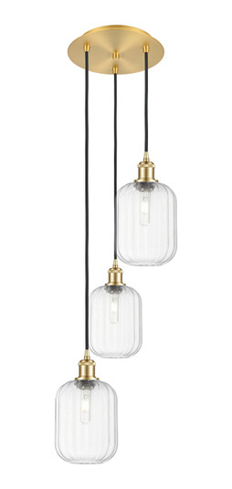 Ballston Three Light Pendant in Satin Gold (405|113B-3P-SG-G460-7CL)