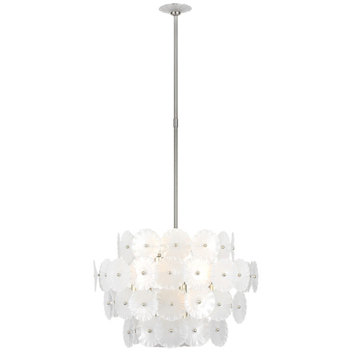 Gianna LED Chandelier in Burnished Silver Leaf (268|JN 5035BSL-FG)