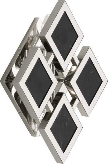 Edward Two Light Wall Sconce in Polished Nickel w/Black Marble (165|S422) Edward Two Light Wall Sconce in Polished Nickel w/Black Marble (165|S422)