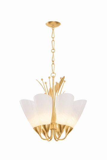 Forest Glen Six Light Chandelier in Vintage Gold Leaf (70|9526-VGL)