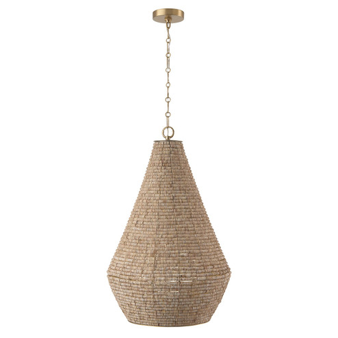 Morada One Light Pendant in Light Fawn and Matte Brass (65|359712LFB)