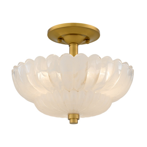 Whitecap Three Light Semi-Flush Mount in Brushed Gold (10|WHP1712BRG)