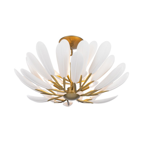 Vellinor Four Light Semi-Flush Mount in Painted Legacy Brass (29|N3424-870)