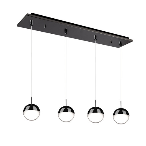 Pluto LED Pendant in Black Chrome (347|MP402801BC-04)