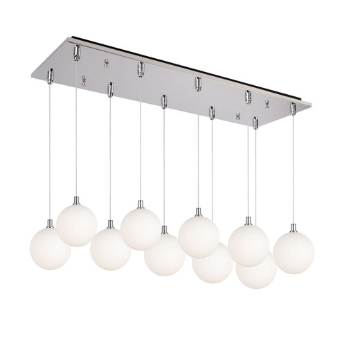 Bolla LED Pendant in Chrome/Opal Glass (347|MP3106CHOP-10)