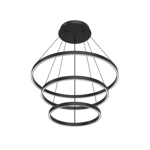 Cerchio LED Chandelier in Black (347|CH87332-BK-UNV-010)