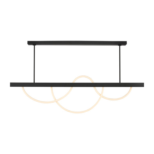 Uneri LED Linear Chandelier in Nightshade Black (182|SLLS83927B)