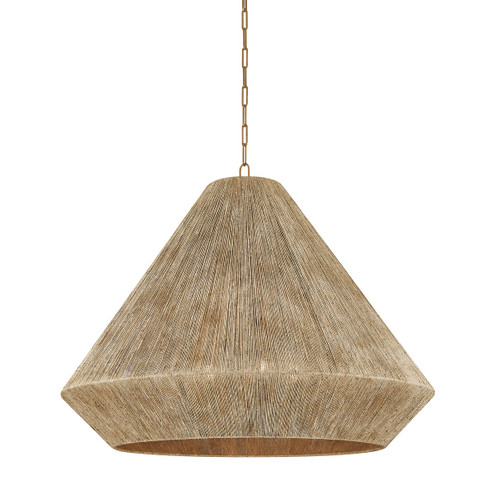 Keats Five Light Pendant in Patina Brass (67|F1640-PBR)
