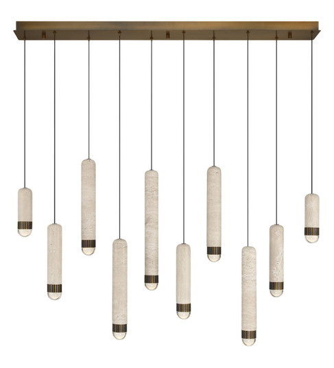 Cambre LED Linear Chandelier in Antique Brass (40|50129-027)