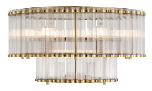 Glasbury Nine Light Flush Mount in Gold (40|49169-010)