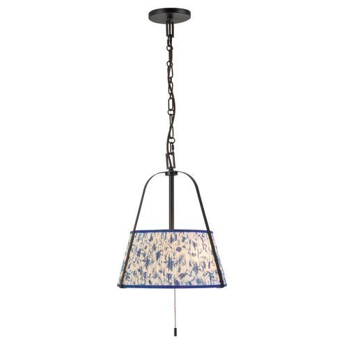 Scout Two Light Pendant in Matte Black/Blue Linen (452|PD675213MBBL)