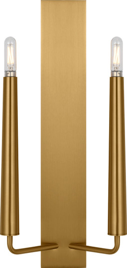 Lois Two Light Wall Sconce in Burnished Brass | Burnished Brass (454|EW1252BBS)