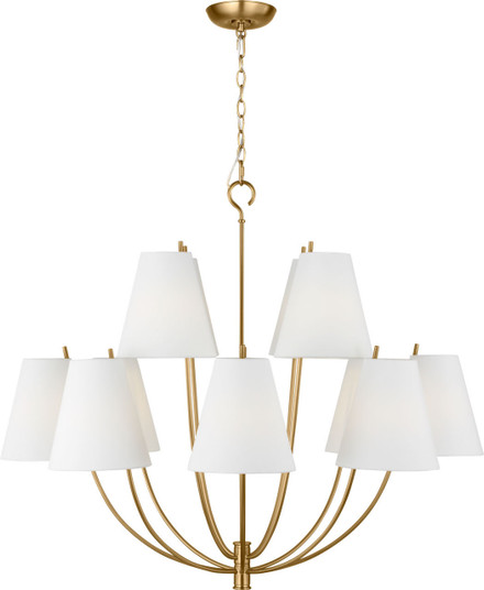 Marina 12 Light Chandelier in Burnished Brass | Burnished Brass (454|CC18412BBS)