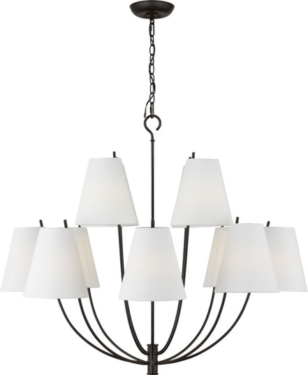 Marina 12 Light Chandelier in Aged Iron | Aged Iron (454|CC18412AI)
