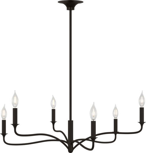 Chatsworth Six Light Chandelier in Aged Iron | Aged Iron (454|AC1226AI)