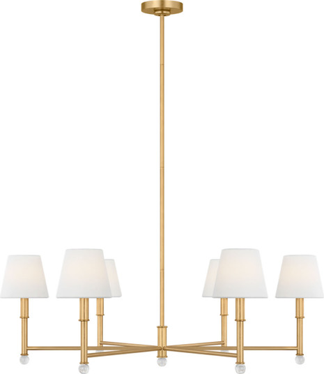 Greard Six Light Chandelier in Gild | Gild (454|AC1206GD)