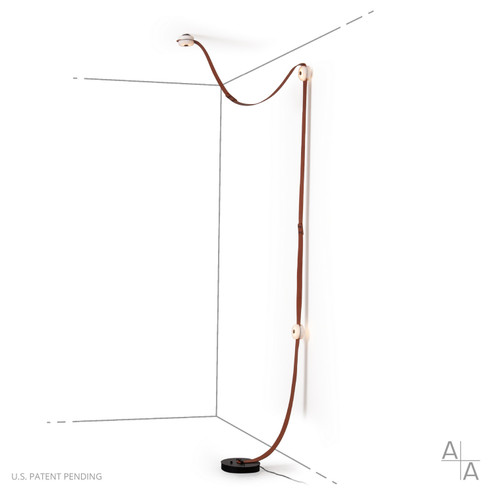 Snaps LED Floor to Ceiling Plug-In LED Lamp in Modern Brass (39|402801-LED-STND-86-LK-PG)