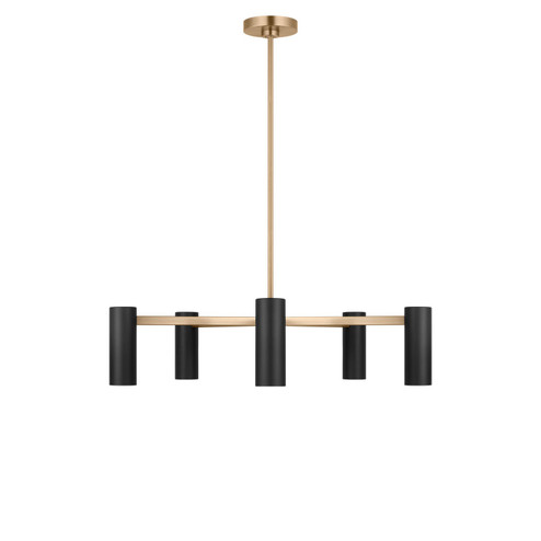 Zentro Five Light Chandelier in Satin Brass (1|GLC2055SB)