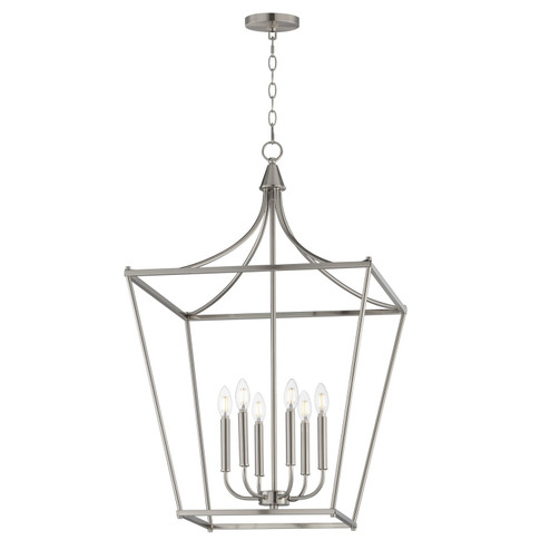 Clifton Six Light Pendant in Satin Nickel (16|25316SN)