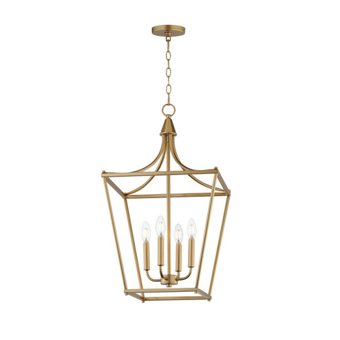 Clifton Four Light Pendant in Natural Aged Brass (16|25314NAB)