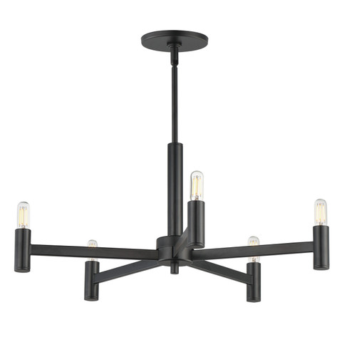 Emana Five Light Chandelier in Black (16|21365BK)