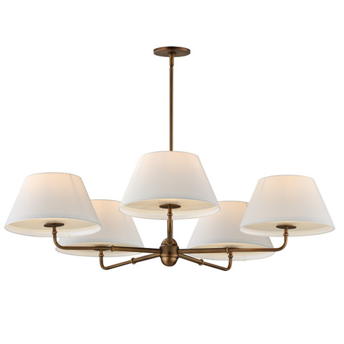Dunbridge Five Light Chandelier in Weathered Brass (16|18415OFWBR)