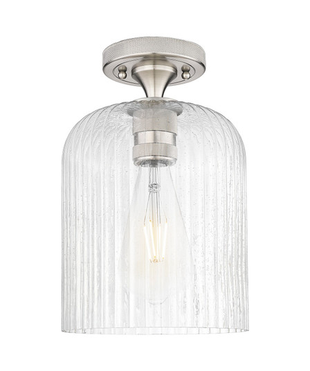 Downtown Urban One Light Flush Mount in Satin Nickel (405|434-1F-SN-G559-8SDY)