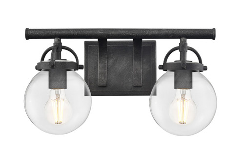 Downtown Urban Two Light Bath Vanity in Weathered Zinc (405|416-2W-WZ-G202-6)
