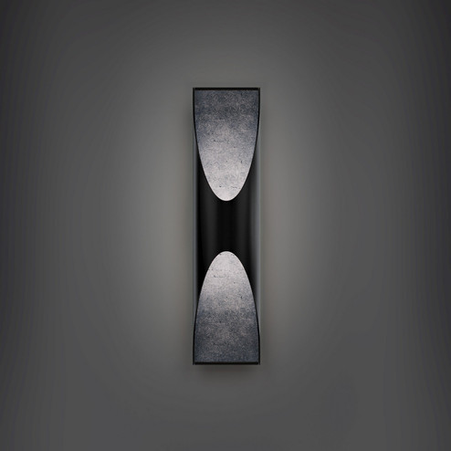 Kastlerock LED Outdoor Wall Sconce in Basalt Stone/Black (281|WSW202624-BV/BK)
