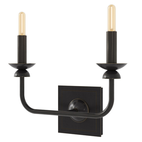 William Two Light Wall Sconce in Deep Patina Bronze (165|Z274)