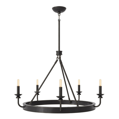 William Five Light Chandelier in Deep Patina Bronze (165|Z271)