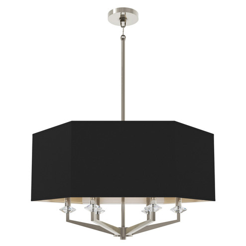 Jacqueline Six Light Pendant in Polished Nickel w/Clear Crystal (165|S1199B)