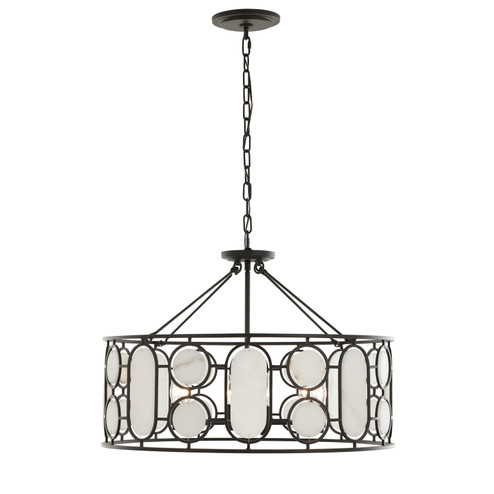 Oval Office Six Light Pendant in Ironclad (137|555P06DB)