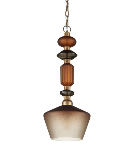 Mandeville One Light Pendant in Butter Rum Sandbar/Matte Ombre/Deep Gray/Antique Gold (142|9000-1349)