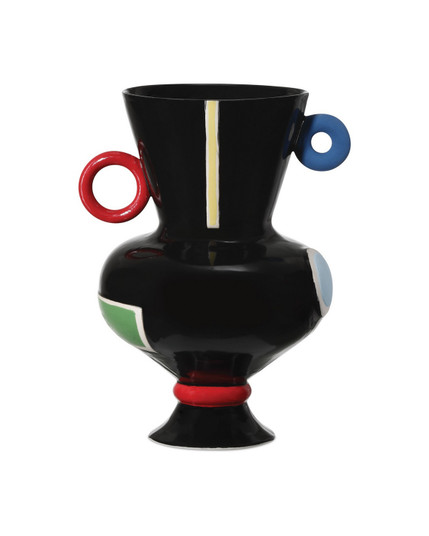 Fauvist Vase in Black/Green/Red/Yellow/Orange (142|1200-1091)