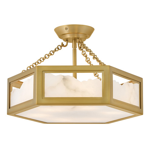 Veleta LED Semi Flush Mount in Lacquered Brass (138|FR41533LCB)