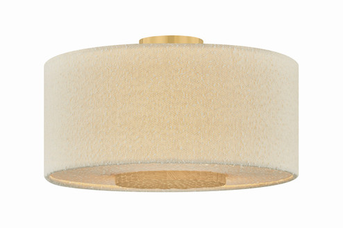Miller Three Light Flush Mount in Aged Brass (428|H1153503-AGB)