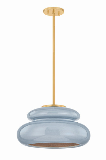 Pia One Light Pendant in Aged Brass (428|H1145701-AGB/CCC)