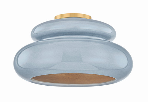 Pia One Light Semi Flush Mount in Aged Brass (428|H1145501-AGB/CCC)