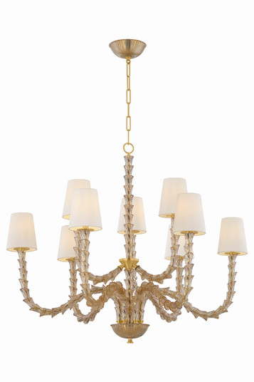 Calumet Nine Light Chandelier in Aged Brass (70|6849-AGB)