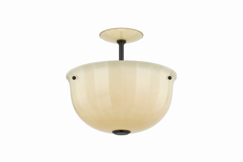 Nevins One Light Semi Flush Mount in Distressed Bronze (70|3115-DB)
