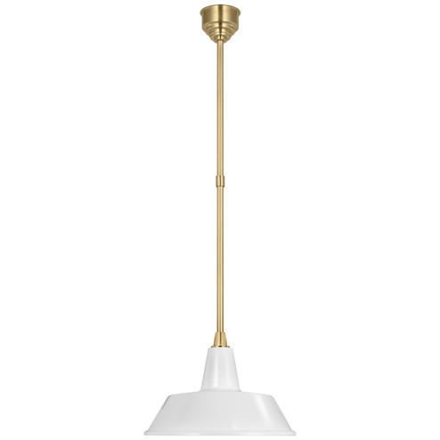 Academy Barn Light LED Pendant in Hand-Rubbed Antique Brass (268|TOB 5803HAB-WHT)