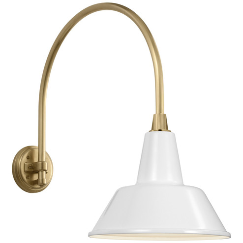 Academy Barn Light LED Barn Light in Hand-Rubbed Antique Brass (268|TOB 2815HAB/S1-WHT)